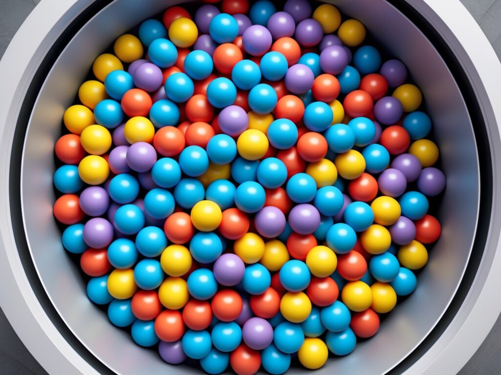 Bälle Bällchenbad aus buntem Kunststoff für Kinder