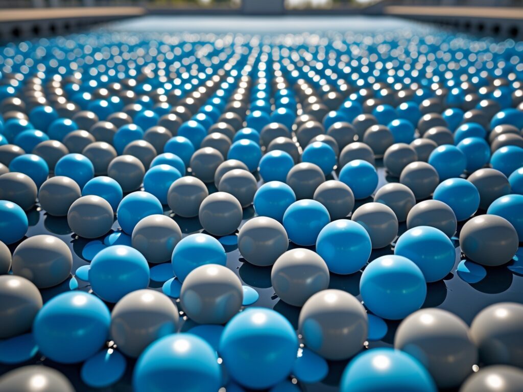 Abdeckkugeln Industrie schützen Wasserbecken zuverlässig vor Verdunstung und Algenbildung