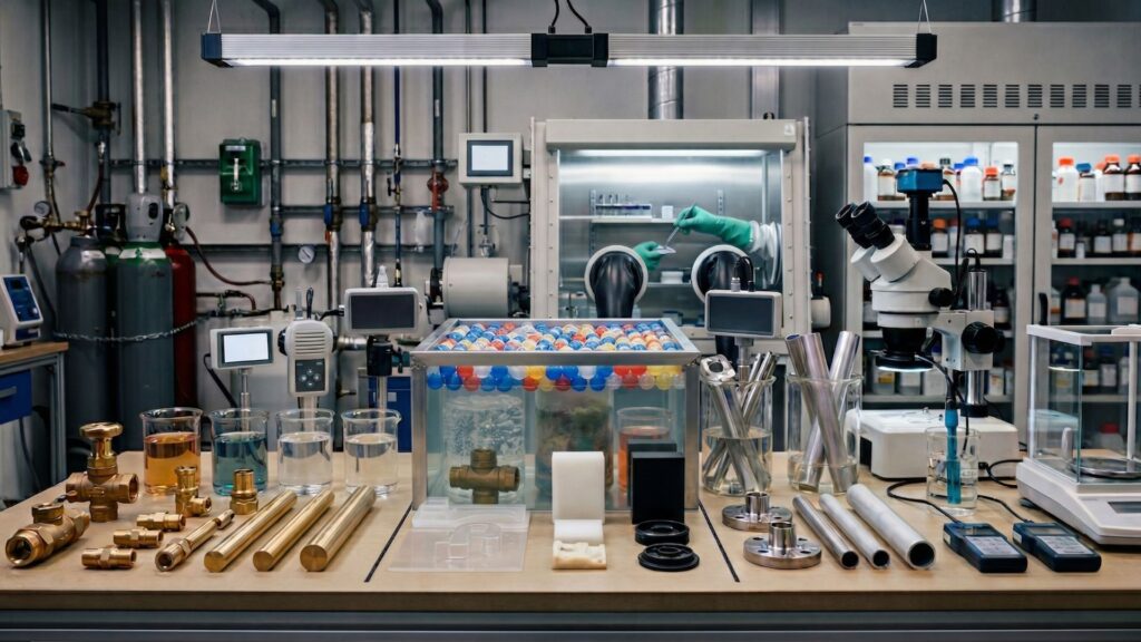 Chemische Beständigkeit von Kunststoffen im Vergleich verschiedener Materialien